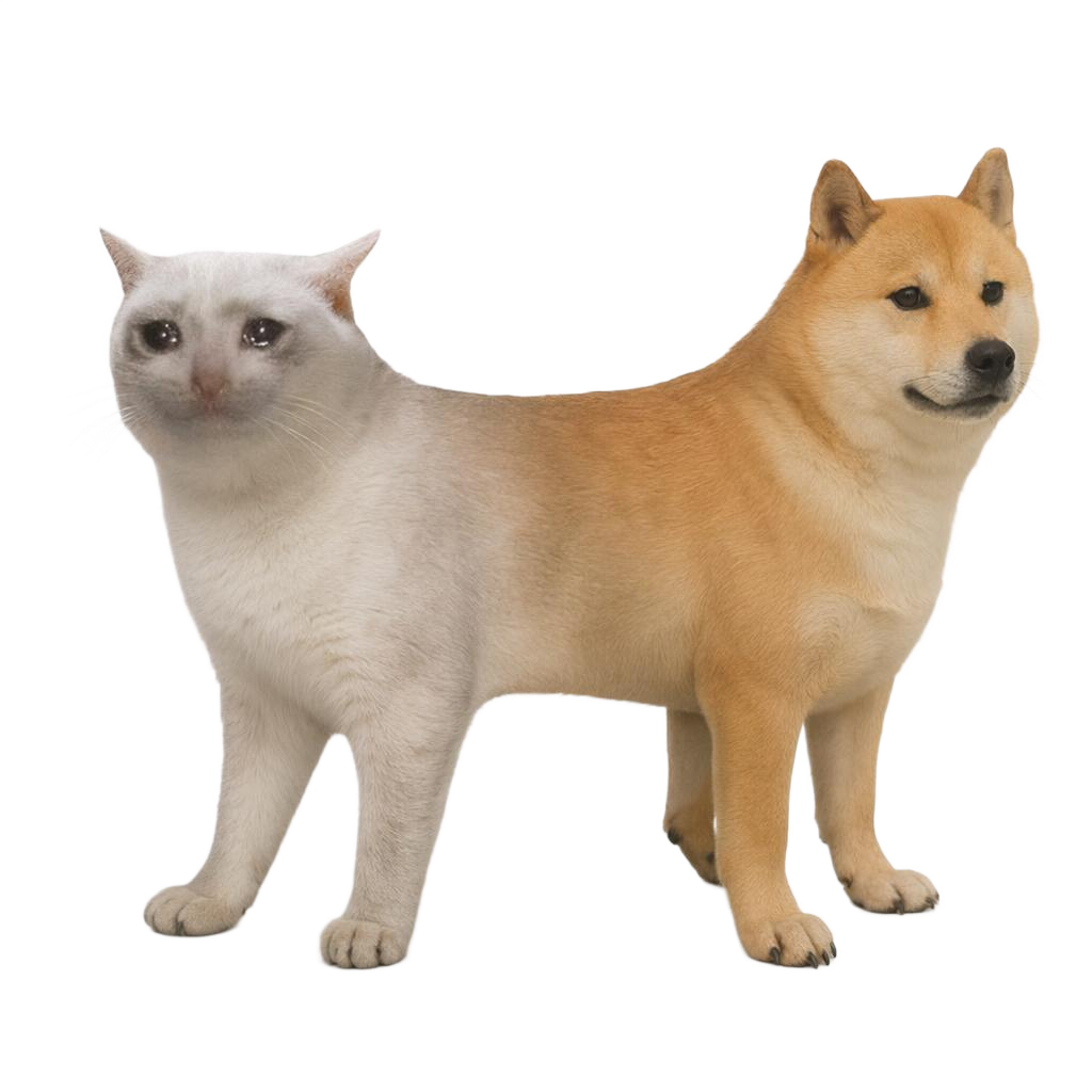 Cash CatDog portrait